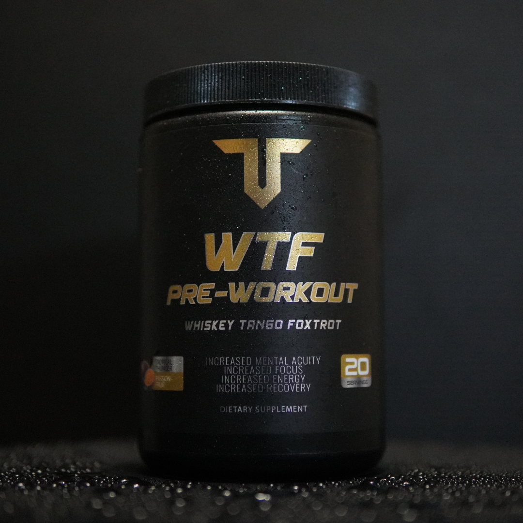 
                  
                    WTF Pre-Workout bottle front view by Troponin Supplements
                  
                