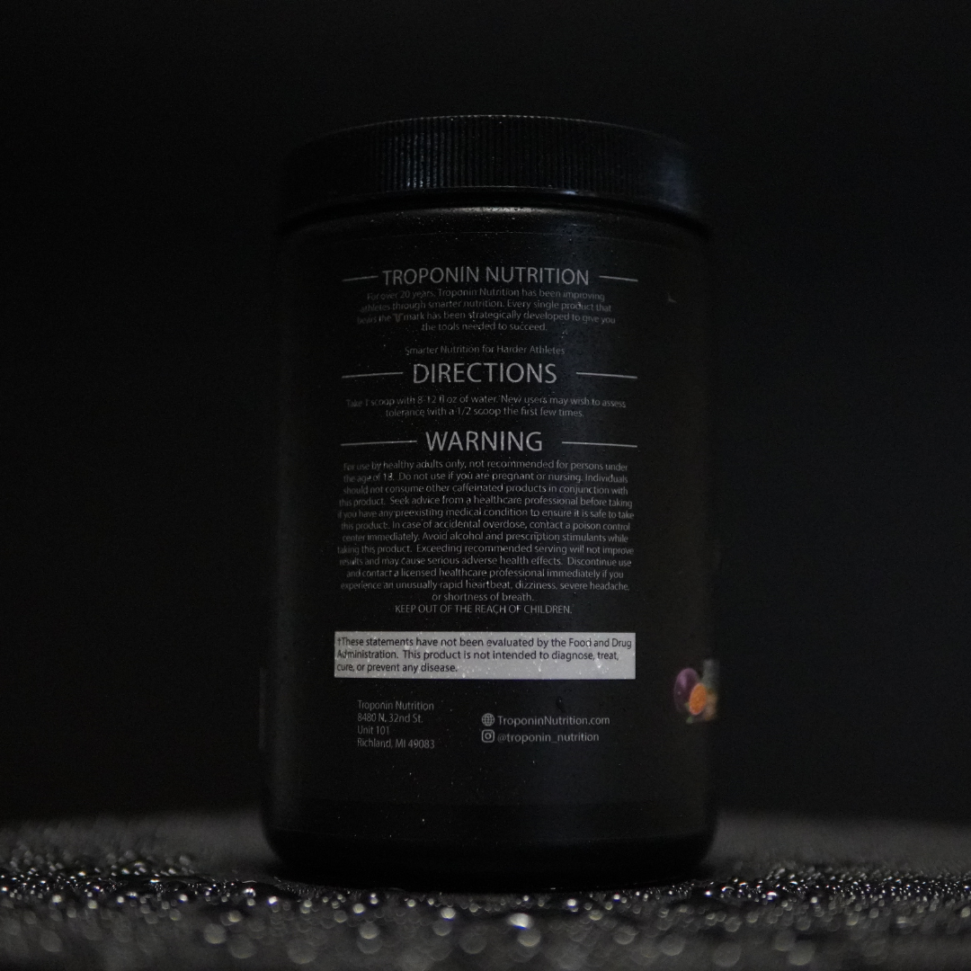 
                  
                    WTF Pre-Workout directions and warning label by Troponin Nutrition
                  
                