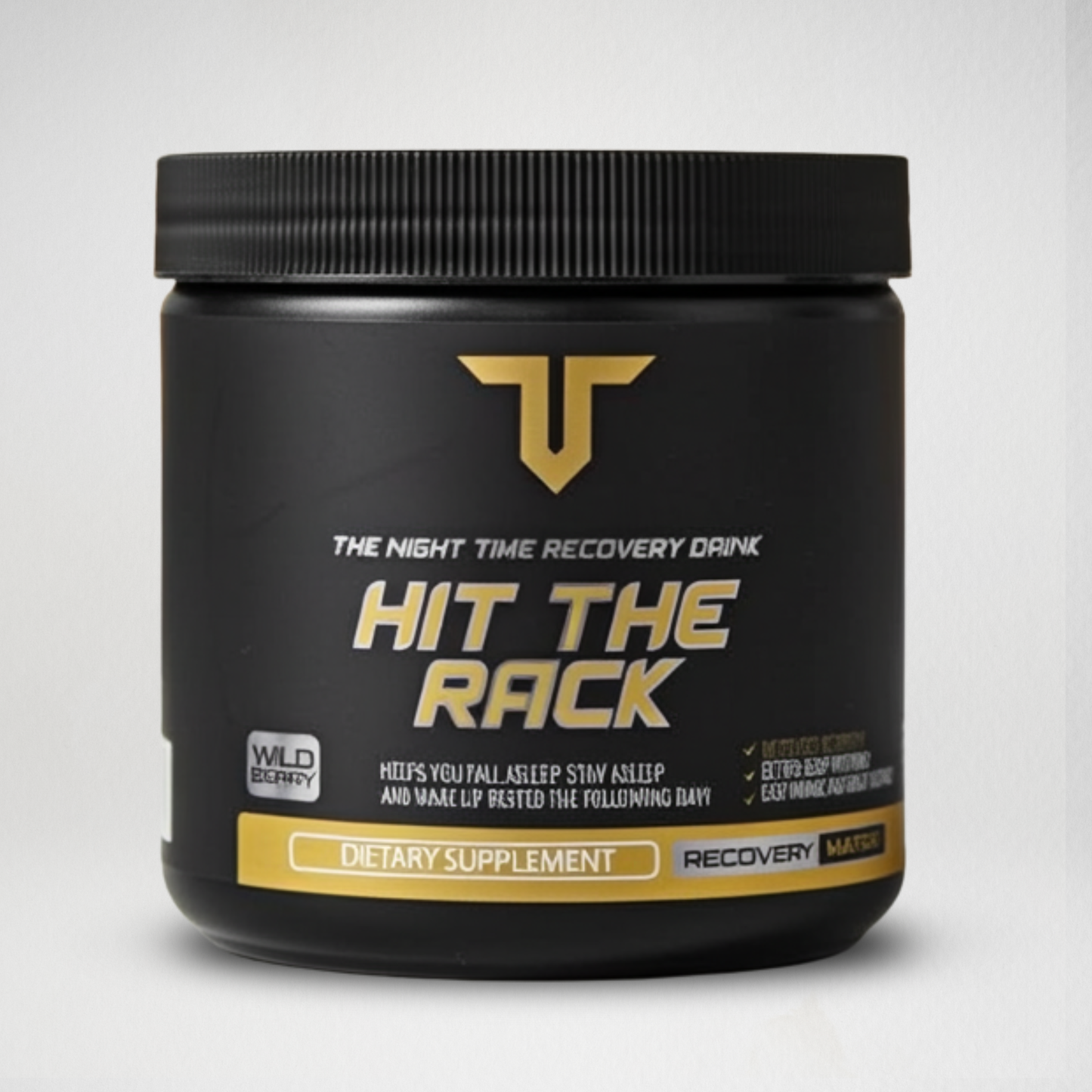 Hit The Rack nighttime sleep and recovery supplement wild berry flavor by Troponin Supplements