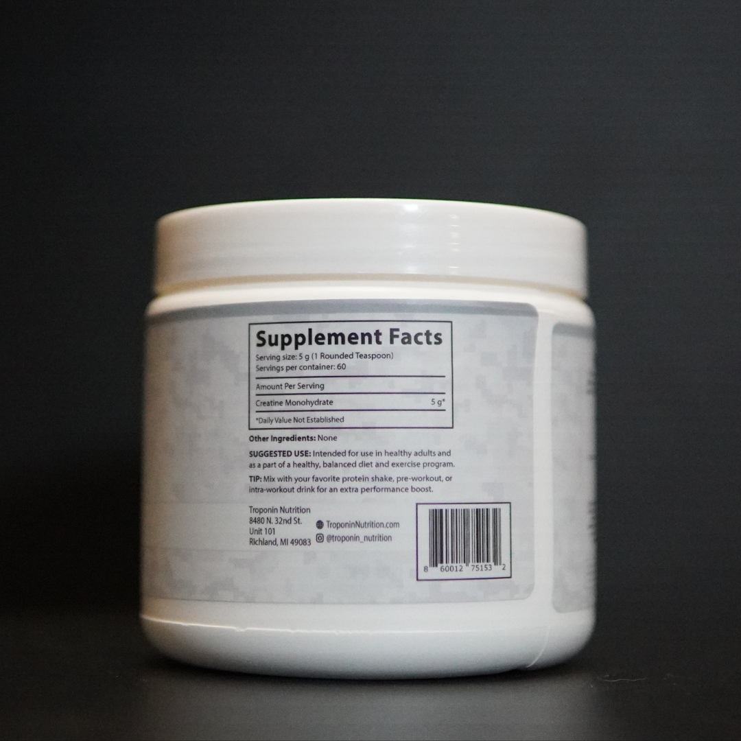 
                  
                    Troponin Micronized Creatine Monohydrate — Muscle & Strength | 60 Servings
                  
                